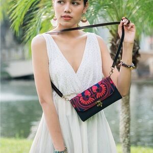Bohemian purse crossbody, handmade by Hmong people of Northern Thailand